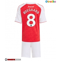 Otroške Nogometnih dresov Arsenal Martin Odegaard #8 Domači 2025-26 Kratki rokavi (+ hlače)